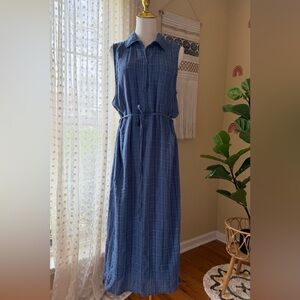 Bella Dahl Blue Sleeveless Maxi Sundress